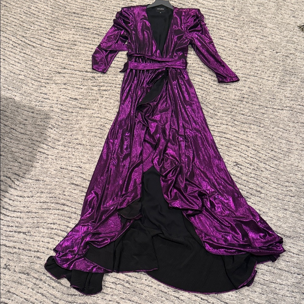 Retrofete Radiant Purple Long Sleeve Gown